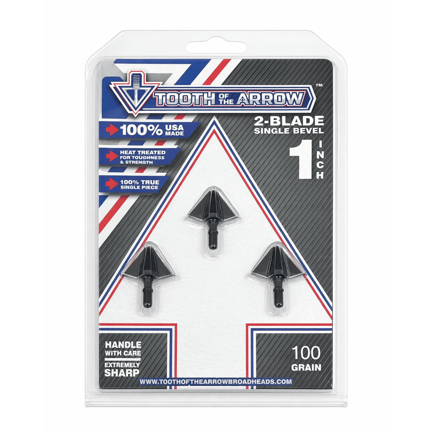 TOTA | 100 grain broadhead | 1-inch single bevel | fixed blade