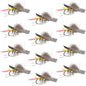 Daves Hopper Yellow Foam Body Grasshopper Fly - 1 Dozen Flies Size 12