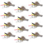 Daves Hopper Yellow Foam Body Grasshopper Fly - 1 Dozen Flies  Size 10