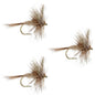 3 Pack March Brown Classic Dry Fly - Hook Size 16