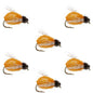 LaFontaine Amber Deep Sparkle Caddis Pupa - 6 Flies Hook Size 16