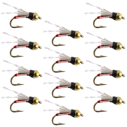Beadhead Red 3 Dollar Dip Serendipity Nymph - 1 Dozen Flies Size 16