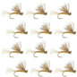 Barbless Tan X Caddis Emerging Caddis Adult Fly - 12 Flies Size 16