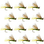 Barbless Olive X Caddis Emerging Caddis Adult Fly - 12 Flies Size 16