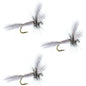 3 Pack Barbless White Wulff Classic Hair Wing Dry Fly - Hook Size 12