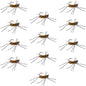 Barbless Pats Rubber Legs Tungsten Jig Coffee/Tan Euro Nymph 12 Flies #6