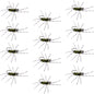 Pat's Rubber Legs Tungsten Jig Black/Olive Euro Nymph 12 Flies Size 6