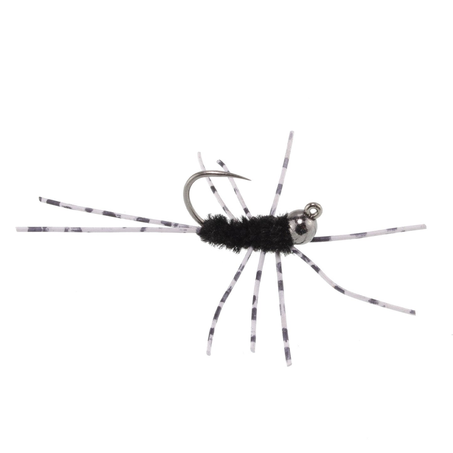 3 Pack Pat's Rubber Legs Tungsten Jigged Black Euro Nymph Size 6