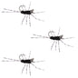 3 Pack Pat's Rubber Legs Tungsten Jigged Black Euro Nymph Size 6