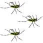 3 Pack Pat's Rubber Legs Tungsten Jig Black/Chartreuse Euro Nymph Size 6