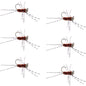 Barbless Pat's Rubber Legs Tungsten Bead Jig Brown Euro Nymph 6 Flies #6