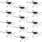 Barbless Pats Rubber Legs Tungsten Coffee/Black Euro Nymph 12 Flies #6