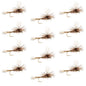 Adams Parachute Classic Dry Fly - 12 Flies Hook Size 12