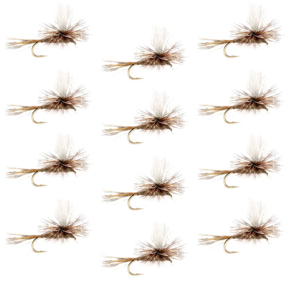 Adams Parachute Classic Dry Fly - 12 Flies Hook Size 16