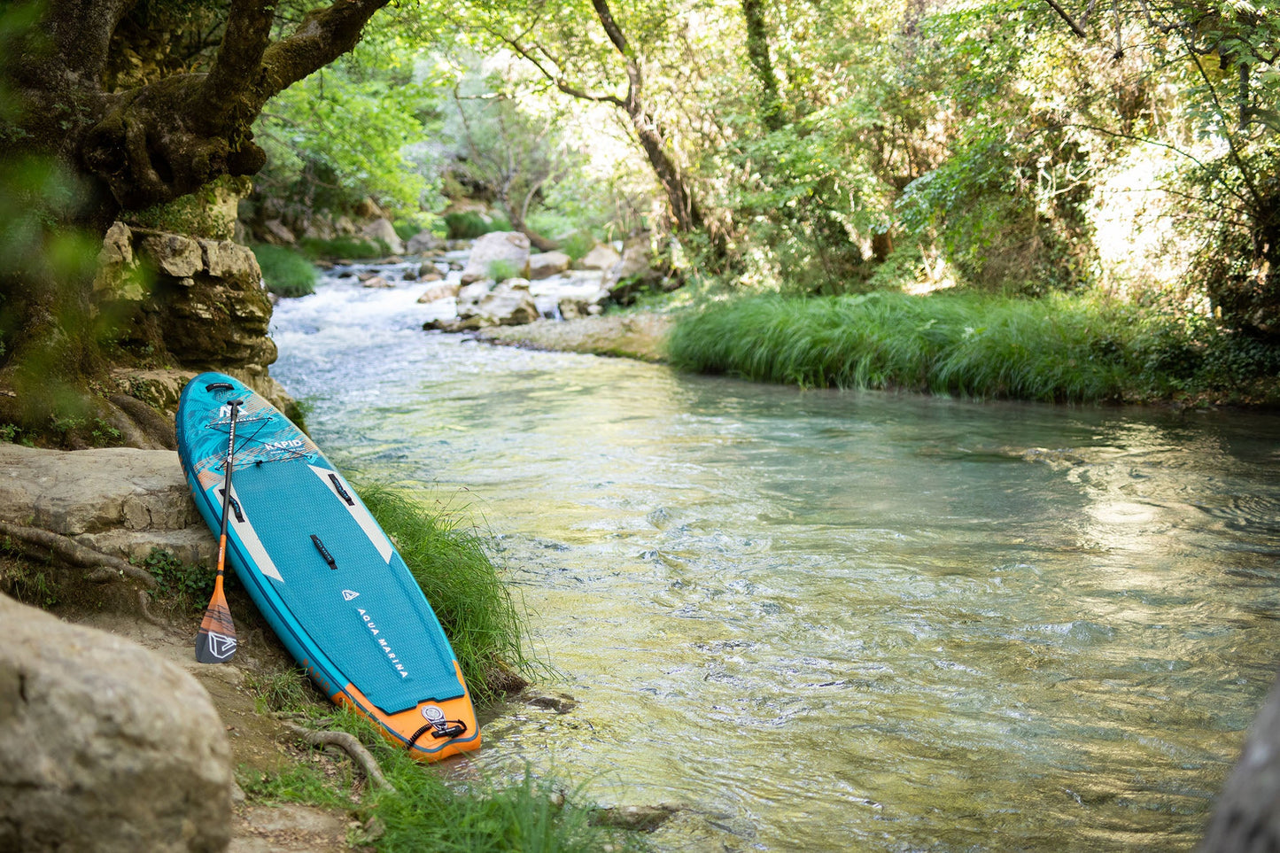 Aqua Marina RAPID 9'6" Inflatable Paddle Board River SUP