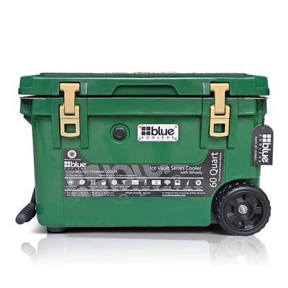 60-Quart Ice Vault Cooler – Limited Edition Green w/ Camo Topper