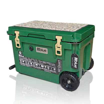 60-Quart Ice Vault Cooler – Limited Edition Green w/ Camo Topper