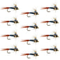 Bead Head Metallic Blue Copper John Nymph - 1 Dozen Fly Fishing Flies - Hook Size 14