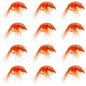 Orange Beaded Shrimp Scud Pattern - 1 Dozen Size 12 - Tailwater Lake Fly Fishing Nymph