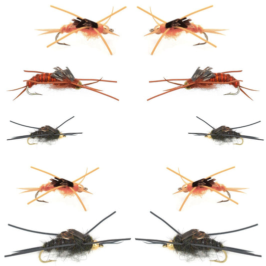 Basics Collection - Kaufmann's Tungsten Stonefly Nymphs 10 Flies  #4-12