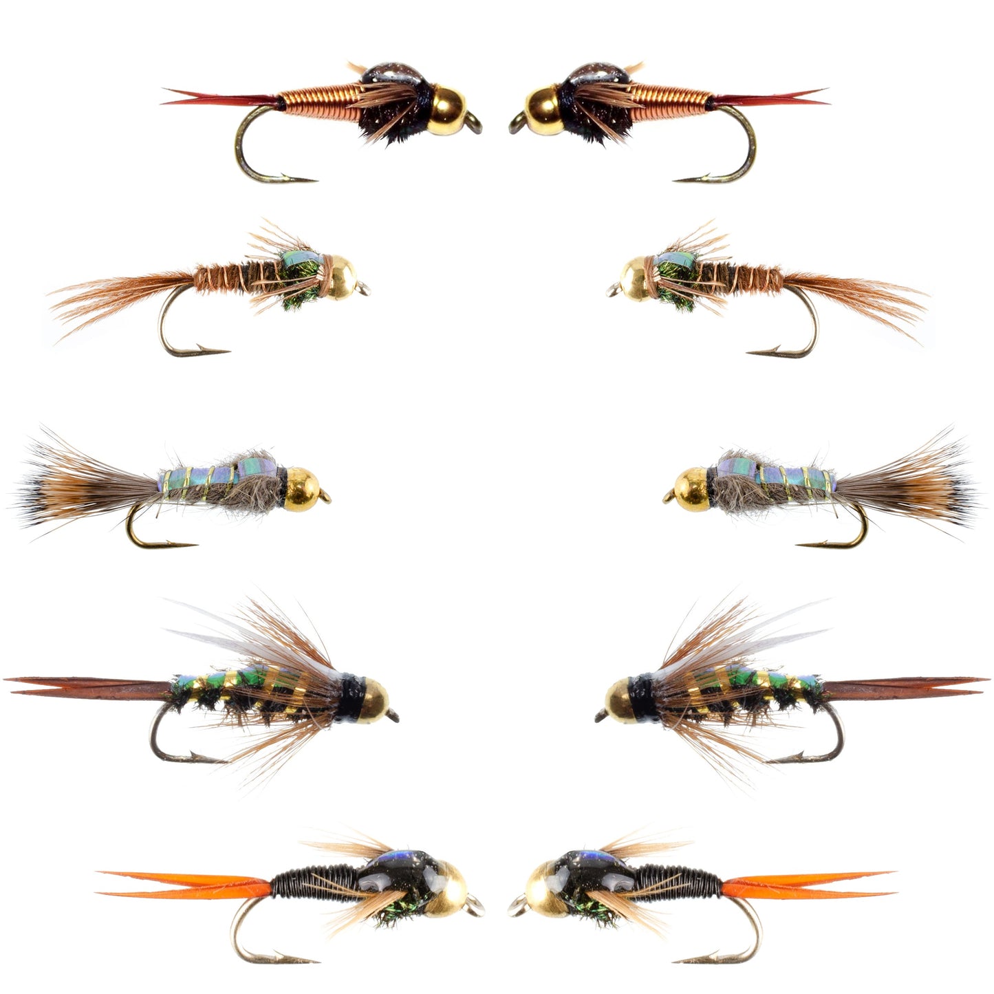 Basics Collection - Copper John - Flash Back Nymph Kit - 10 Flies #10-16