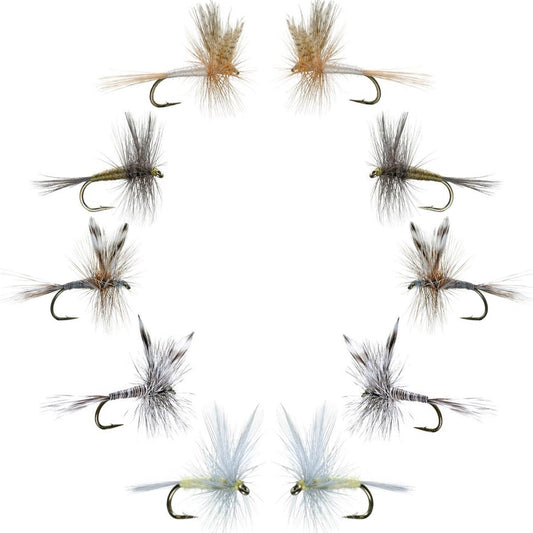 Basics Collection - Classic Dry Fly Assortment - 10 Flies - Sizes 12-16