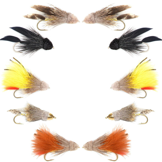 Basics Collection - Muddler Minnow Streamers - 10 Flies - Size 4 and 6