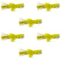 Flashtail Bass Popper  6 Flies Size 8 - Yellow Bass Fly Fishing Bug Wide Gape Bass Hooks With Weed Guard