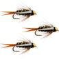 3 Pack Barbless Bead Head Prince Nymph Fly Fishing Flies - Hook Size 16