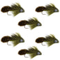 Big Eye Olive Sculpin Streamer Fly - 6 Flies - Hook Size 2