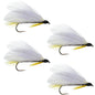 Black Ghost Classic Streamer Flies - Set of 4- Hook Size 4