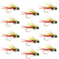 Tungsten Bead Head Nicks Prince Special Nymph Fishing Flies - 12 Flies Hook Size 10
