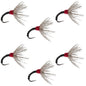 Black Zebra Sakasa Kebari - 6 Tenkara Flies - Size 14