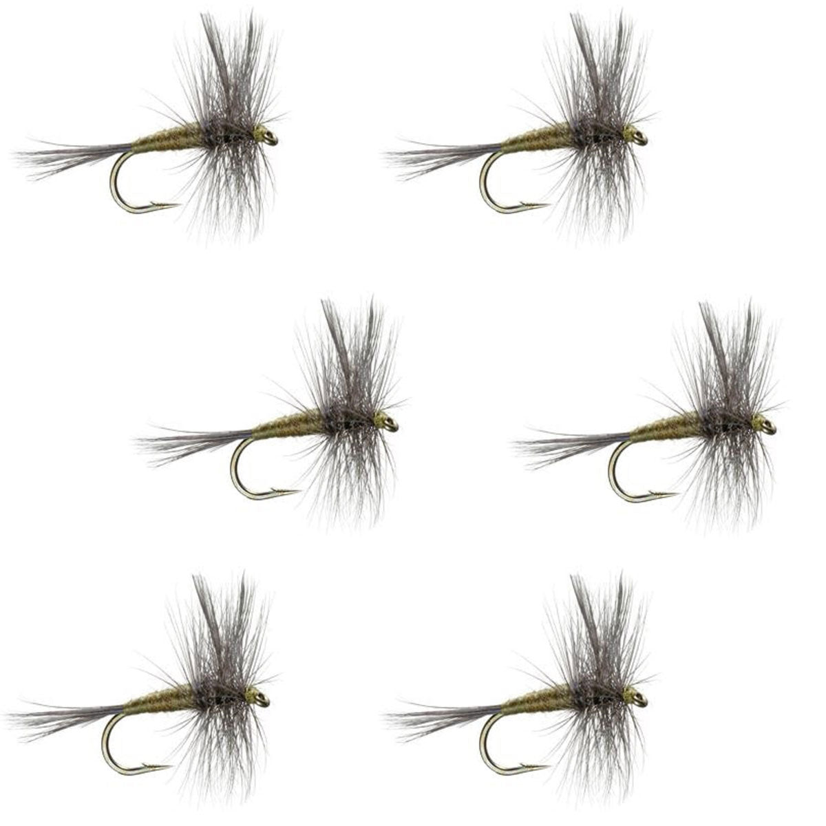 Blue Winged Olive BWO Trout Dry Fly Fishing Flies - 6 Flies Size 20