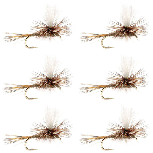 Adams Parachute Classic Dry Fly - 6 Flies Hook Size 18