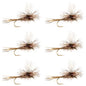 Adams Parachute Classic Dry Fly - 6 Flies Hook Size 14