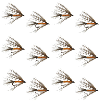 Carey Special Soft Hackle Grouse and Orange Wet Fly - 12 Flies Hook Size 10