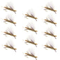 Chubby Chernobyl Ant Tan Foam Body Grasshopper Fly - 1 Dozen Flies Hook Size 10