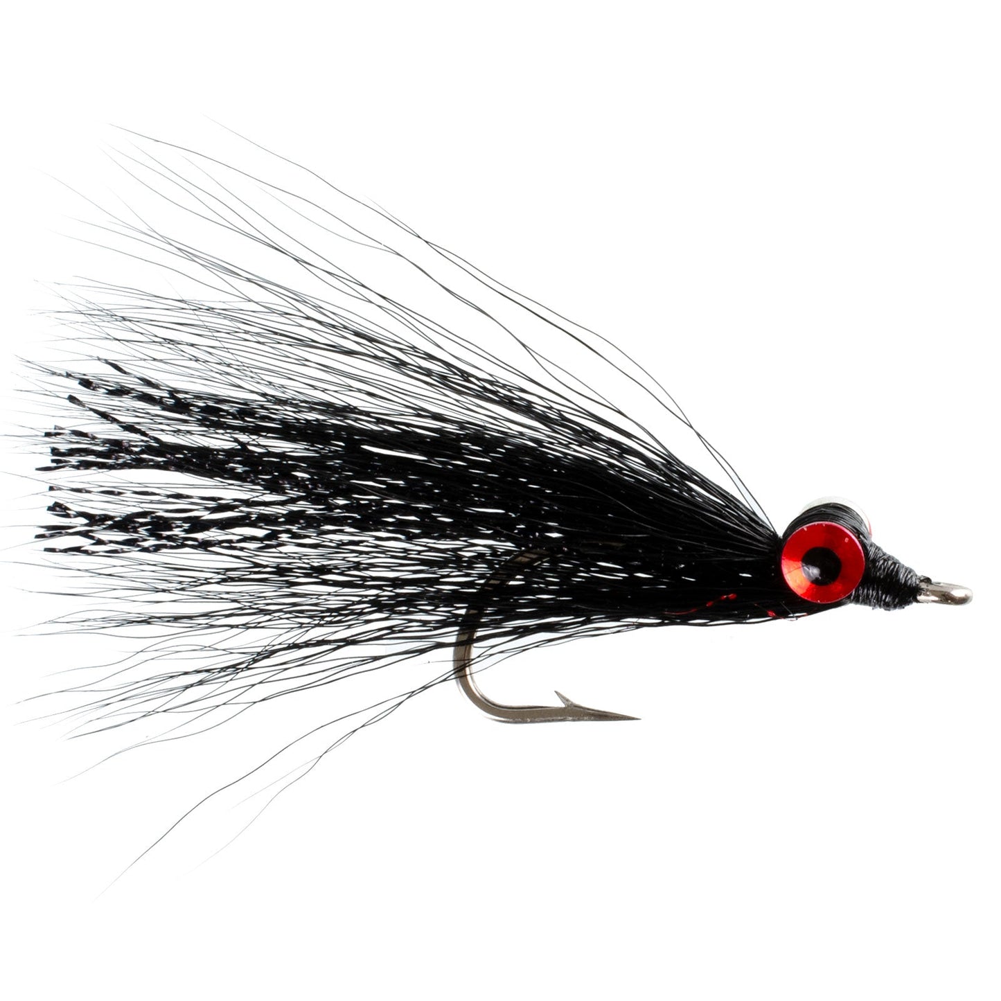 Clousers Deep Minnow Black Streamer- 4 Saltwater - Bass Flies - Size 1/0