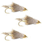 3 Pack Cone Head Muddler Minnow Trout and Bass Streamer Fly - Size 10