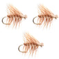3 Pack Tan Elk Hair Caddis Classic Trout Dry Flies Size 14