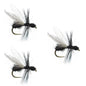 3 Pack Black Fur Flying Ant Terrestrial Trout Dry Fly - Hook Size 14