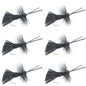 Goddard Caddis Black Dry Fly - 6 Flies Hook Size 16