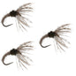 3 Pack Hares Ear Sakasa Kebari - Tenkara Flies - Size 10