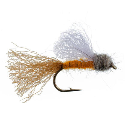 Orange Iris October Caddis Emerger Caddis  Trout Dry Fly - 12 Flies Hook Size 8
