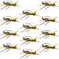 Mantis BLT Foam Body Grasshopper Fly - 1 Dozen Flies Hook Size 10