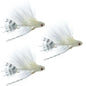 3 Pack Mini Sex Dungeon Streamer White - Size 6 - Articulated Trout Bass Steelhead Salmon and Bass Fly Fishing Flies