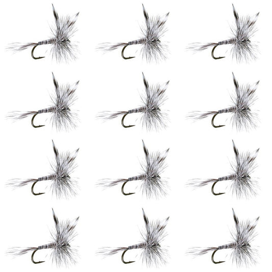 Mosquito Classic Trout Dry Fly Fishing Flies - 1 Dozen Size 14
