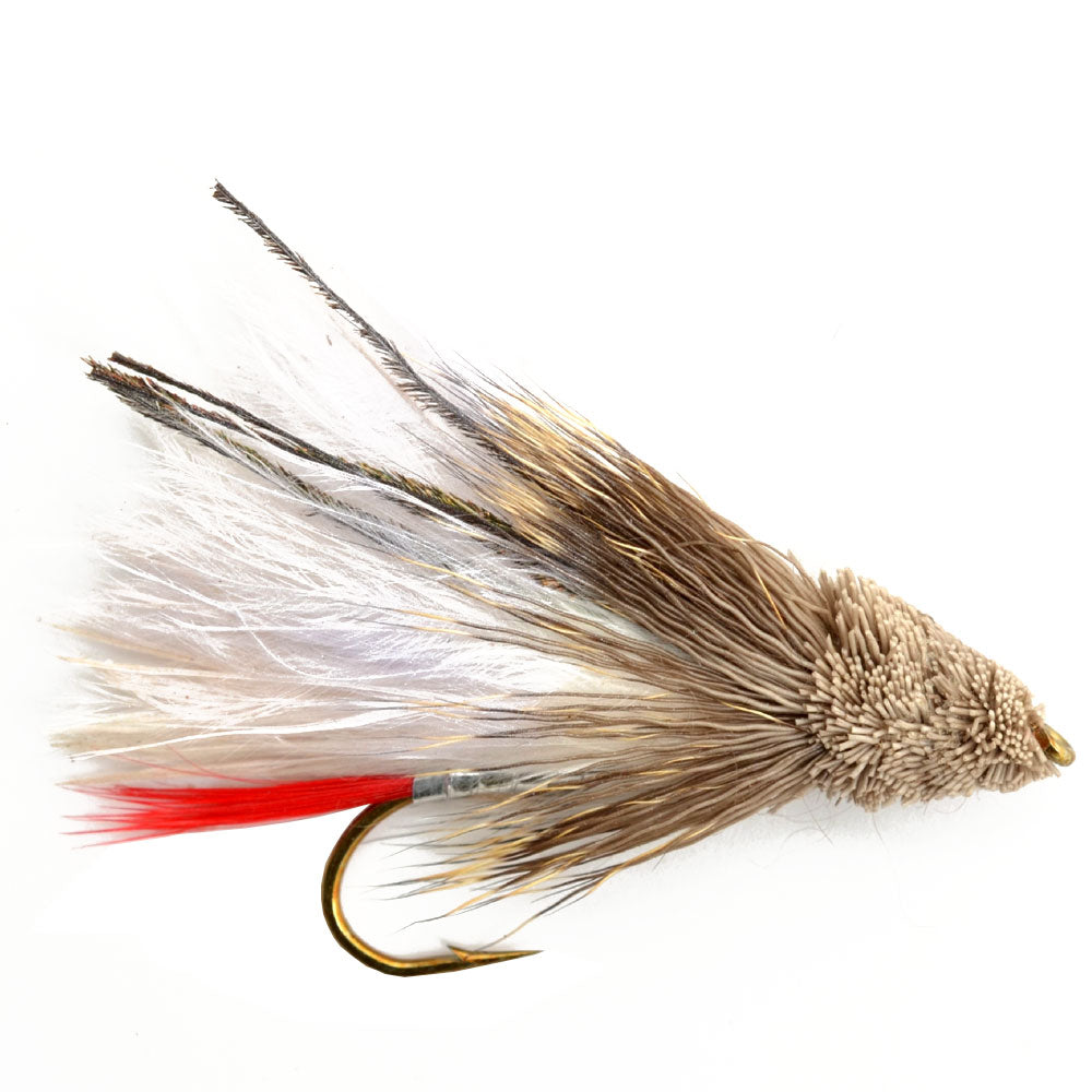 White Marabou Muddler Minnow Streamer Fly - 4 Flies - Size 8
