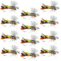 Parachute Chernobyl Ant Black Orange Foam Body Grasshopper Fly - 1 Dozen Flies Hook Size 10